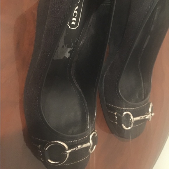 Coach Women’s Issy Wedge Heel 12CM Black S9.5M - Picture 2 of 8